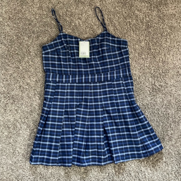 H&M | Dresses | Hm Blue Plaid Dress | Poshmark